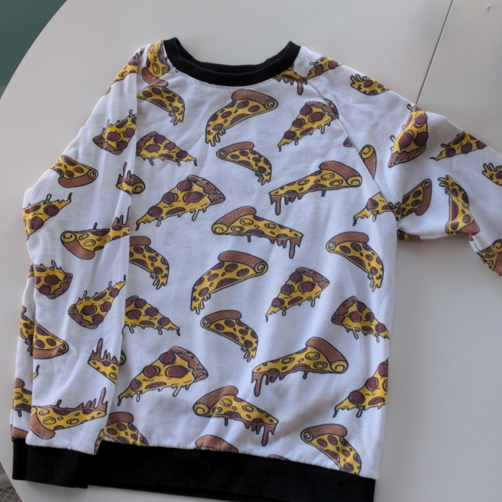Pizza print quirky sweater